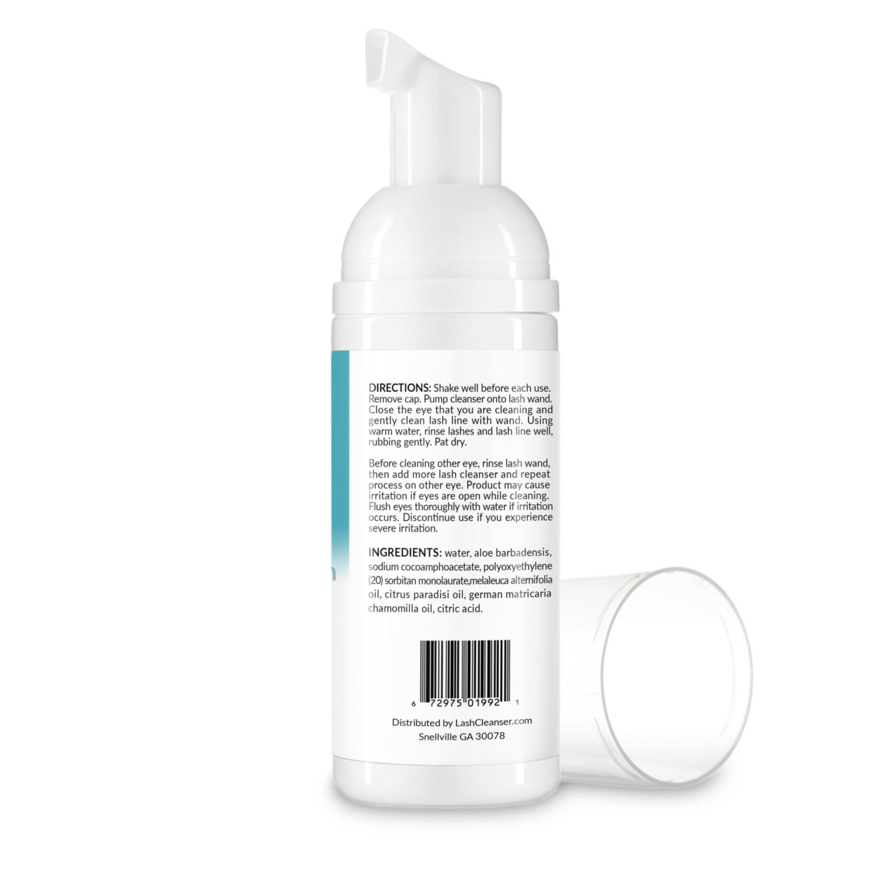 LashCleanser.com Bottle Back